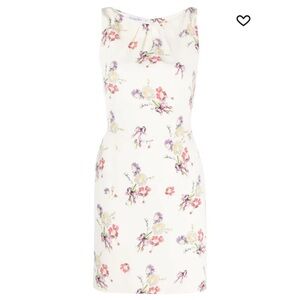 Christian Dior 100% Silk Floral Minidress Sheath Pencil Dress Sleeveless